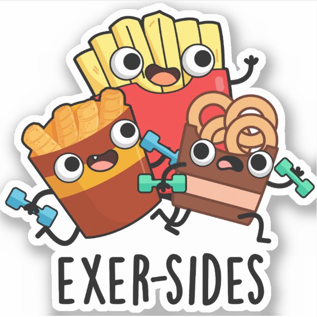 Exer-sides Funny Exercise Pun  (Front)