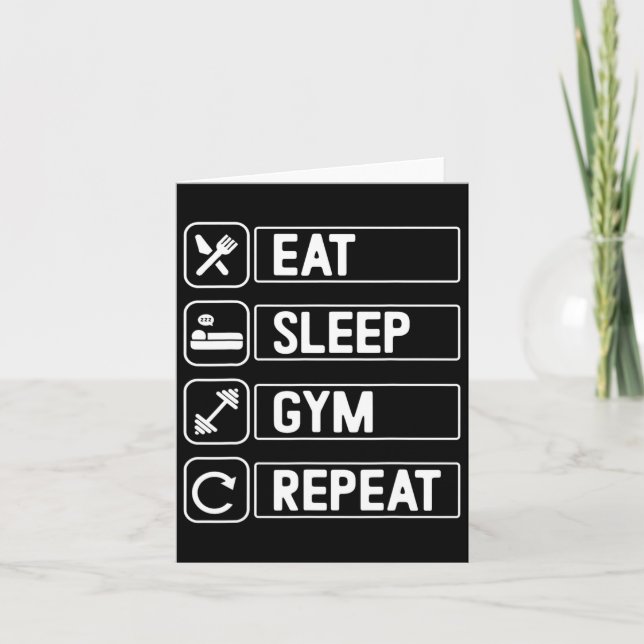 Exercise Bodybuilding Gym  Card (Front)