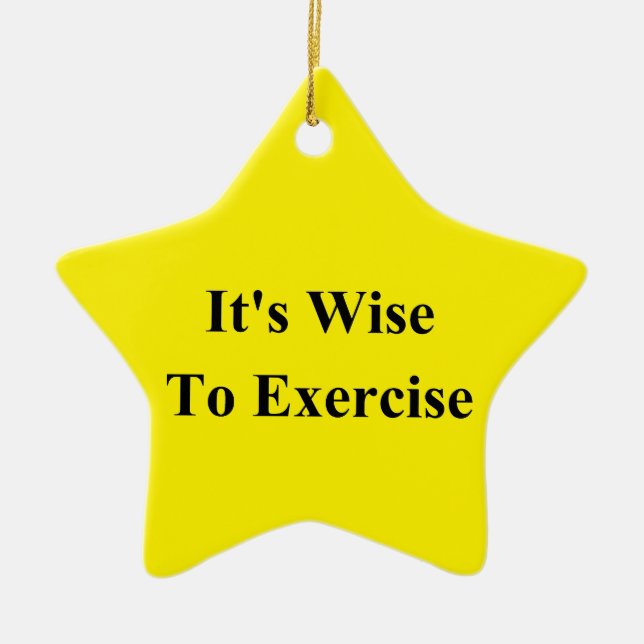 Exercise Ceramic Tree Decoration (Front)