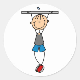 Exercise Chin Ups Tshirts and Gifts Classic Round Sticker