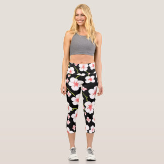 Exercise Colourful Floral yoga Capri Leggings