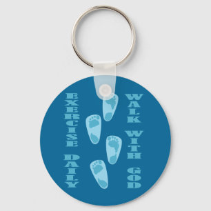 Exercise Daily - Walk with God (Matt 11:28-30) Key Ring