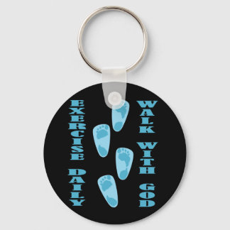 Exercise Daily - Walk with God (Matt 11:28-30) Key Ring