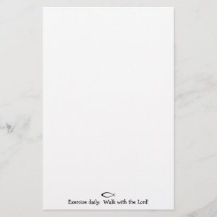 Exercise daily. Walk with the Lord Stationary Stationery