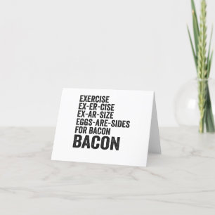 Exercise Ex-Er-Size Ex-Er-Size Eggs are Funny Gym  Thank You Card