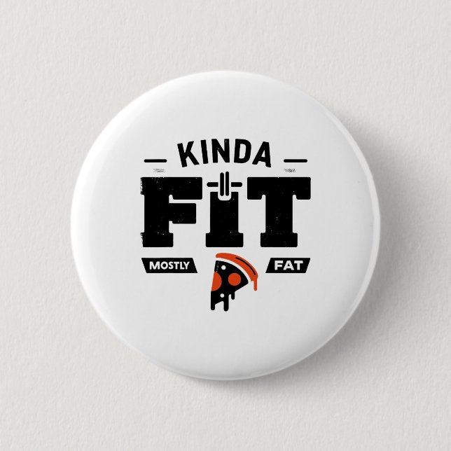 Exercise Gym Squat Weightlifting Powerlifting Inst 6 Cm Round Badge (Front)