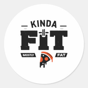 Exercise Gym Squat Weightlifting Powerlifting Inst Classic Round Sticker