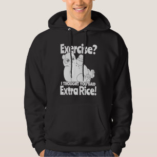 Exercise I Thought You Said Extra Rice  Panda Rice Hoodie