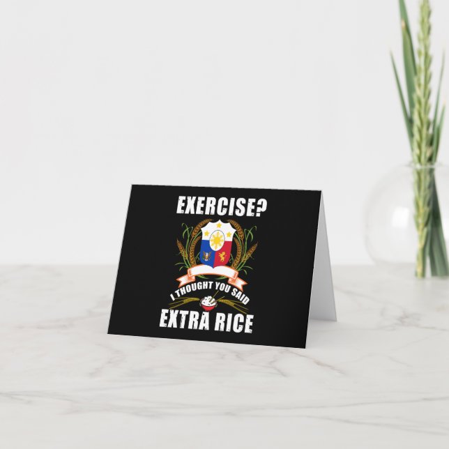 Exercise I Thought You Said Extra Rice Philippines Card (Front)