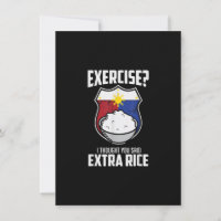 Exercise I Thought You Said Extra Rice Philippines