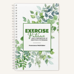 Exercise Patience Convention Watercolor Greenery Notebook