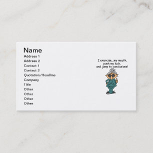 Exercise, Push, Jump Humour Business Card