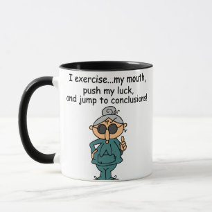 Exercise, Push, Jump Humour Mug