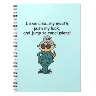 Exercise, Push, Jump Humour Notebook