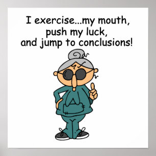 Exercise, Push, Jump Humour Poster