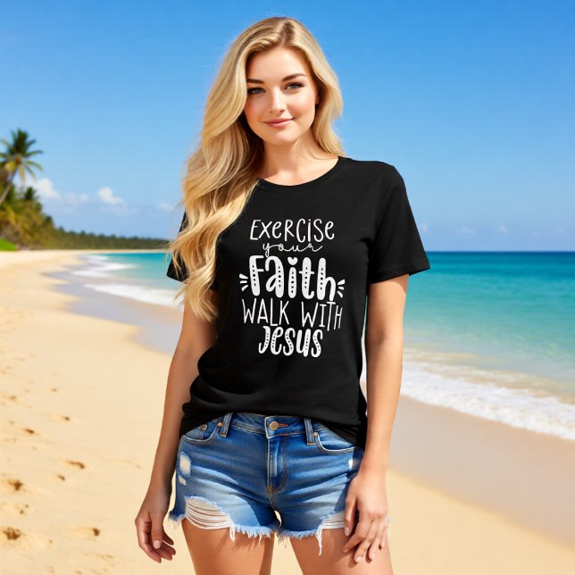 Exercise Your Faith Walk With Jesus Christian Tri-Blend Shirt (Creator Uploaded)