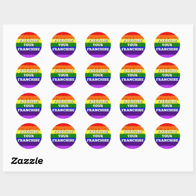 Exercise Your Franchise Stickers RAINBOW PRIDE (Sheet)