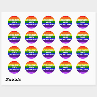 Exercise Your Franchise Stickers RAINBOW PRIDE