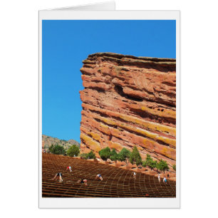 Exercising in Red Rocks park, Colorado card