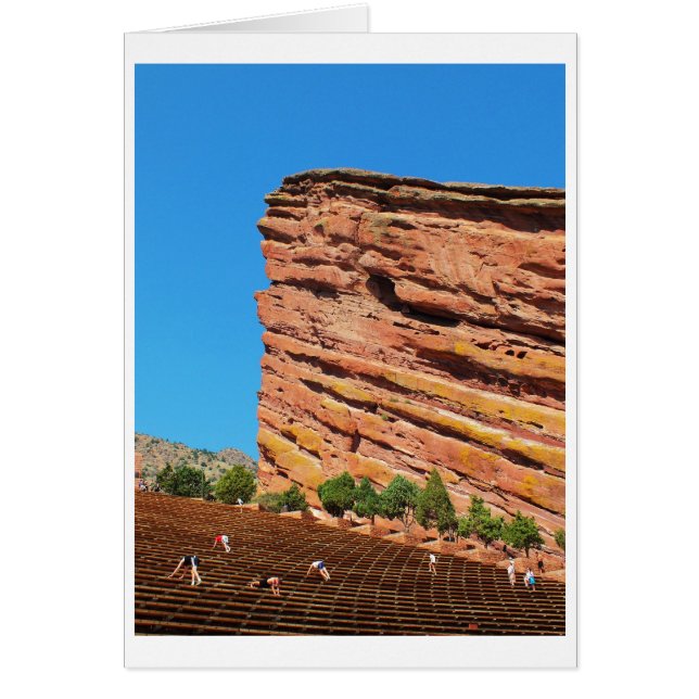 Exercising in Red Rocks park, Colorado card (Front)