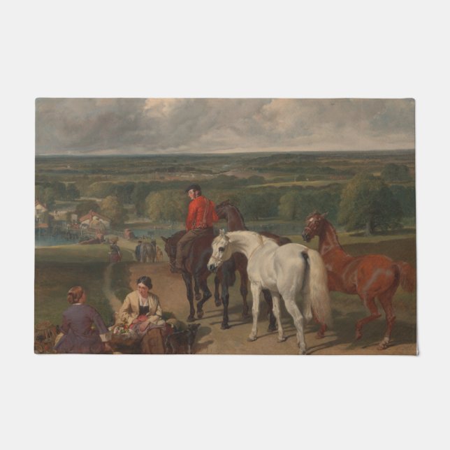 Exercising the Royal Horses (Equine Art) Doormat (Front)