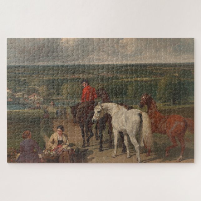 Exercising the Royal Horses (Equine Art) Jigsaw Puzzle (Horizontal)