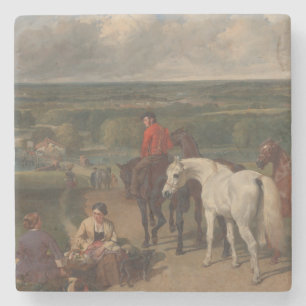 Exercising the Royal Horses (Equine Art) Stone Coaster