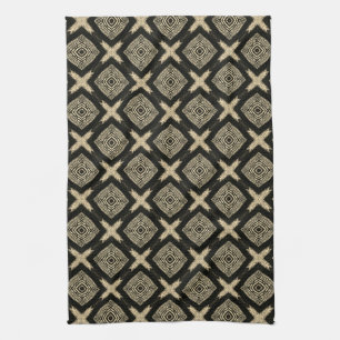 Exes and Squares Tea Towel