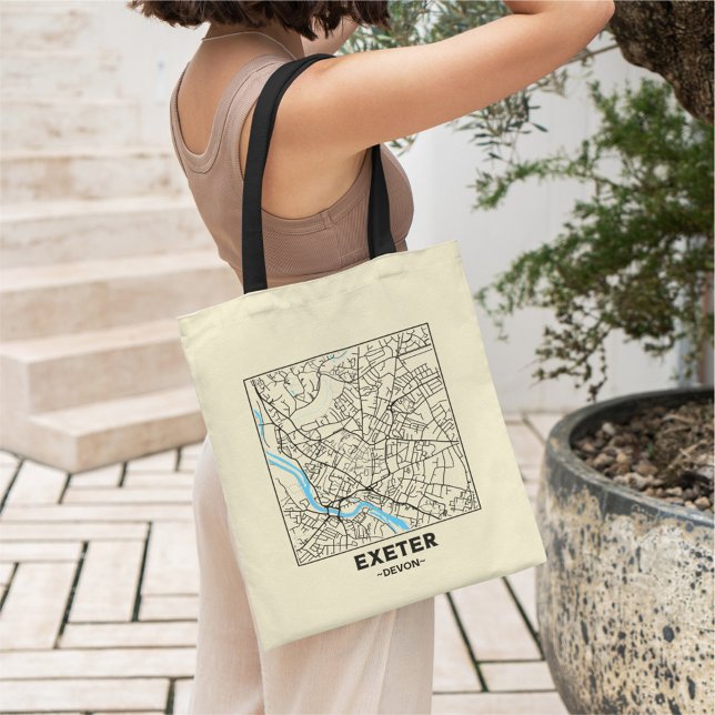 Exeter, Devon City Map Tote Bag (Creator Uploaded)