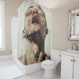 🌬️ Exhalation No. X Shower Curtain