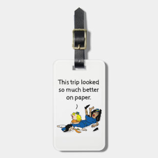 Exhausted Flight Crew Luggage Tag