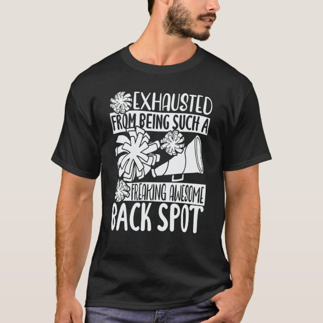 Exhausted From Being Freaking Awesome Back Spot Ch T-Shirt (Front)