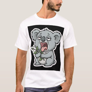 Exhausted Koala Yawning Funny T-Shirt