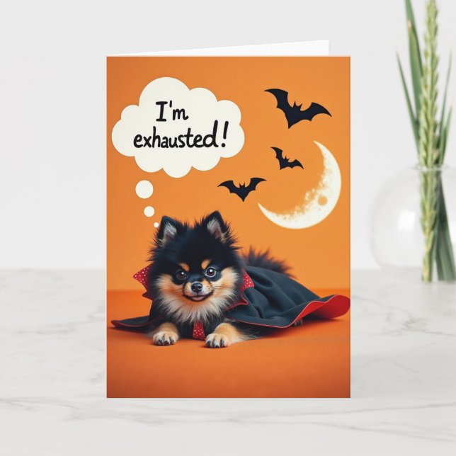 Exhausted Little Vampire Card (Front)