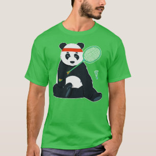 Exhausted Panda Badminton T-Shirt