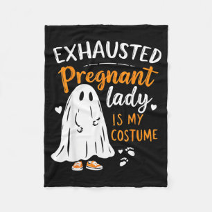 Exhausted Pregnant Lady Costume Spooky Mum To Be Fleece Blanket