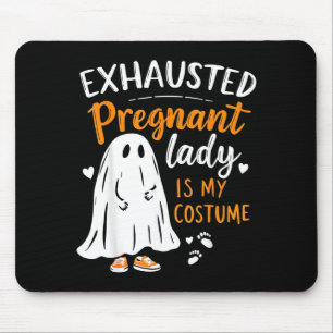 Exhausted Pregnant Lady Costume Spooky Mum To Be Mouse Pad