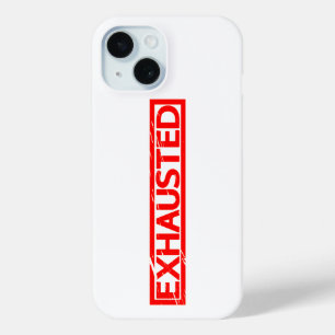 Exhausted Stamp iPhone 15 Case