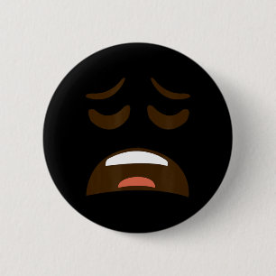 Exhausted Tired Face Emoticon Costume Easy Hallowe 6 Cm Round Badge