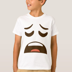 Exhausted Tired Face Emoticon Costume Easy Hallowe T-Shirt