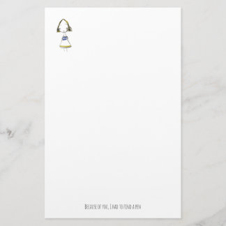 Exhausted Watercolor Doll 2 Stationery