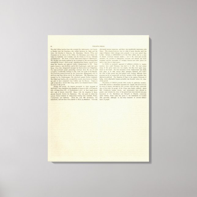 Exhibiting The Empire of Charlemagne 814 AD 2 Canvas Print (Front)