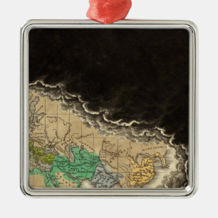 Exhibiting The Empire of Charlemagne 814 AD Metal Tree Decoration