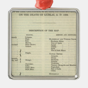 Exhibiting The Empire of Kublai Khan 1294 AD Metal Tree Decoration