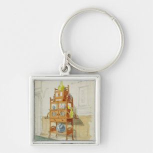 Exhibition Cabinet, c.1860s-70s (w/c & pencil on p Key Ring