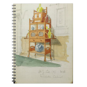 Exhibition Cabinet, c.1860s-70s (w/c & pencil on p Spiral Notebook