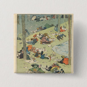 Exhibition of the culinary arts 15 cm square badge