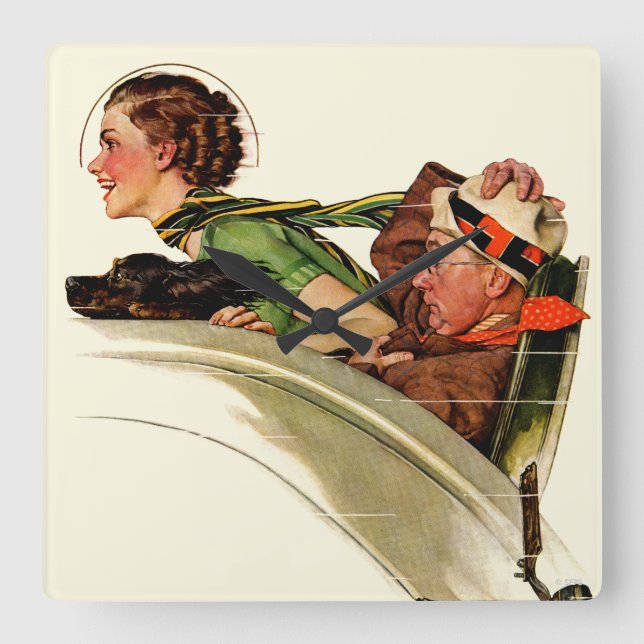 Exhilaration Square Wall Clock (Front)