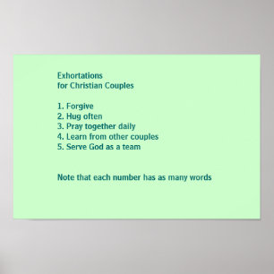 Exhortations for Christian Couples Poster