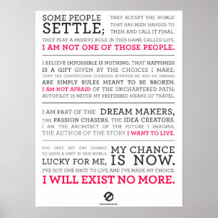 Exist No More Manifesto Poster Large Blk